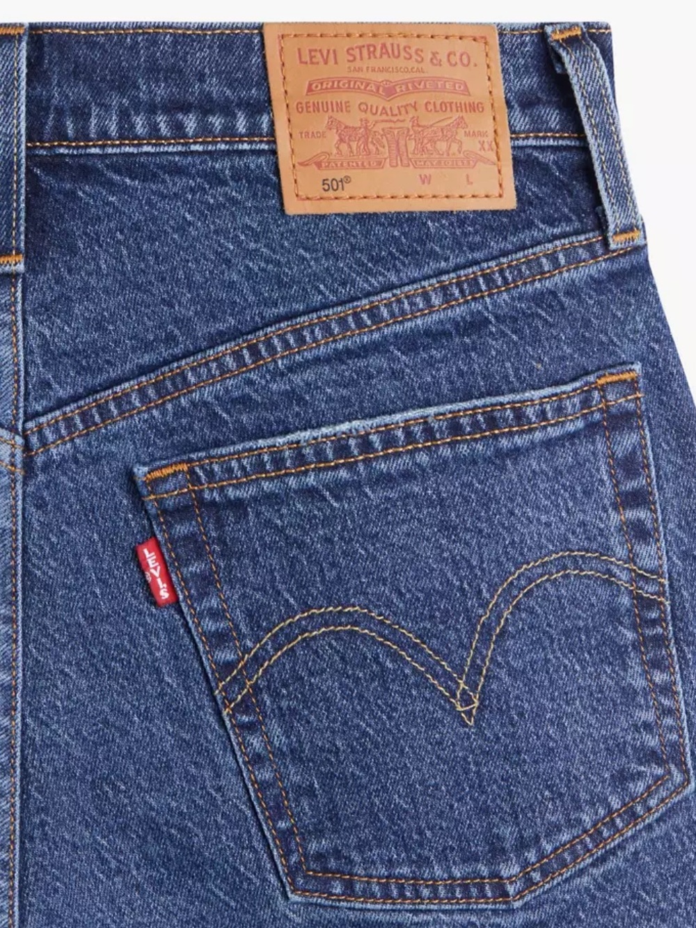 Levi's Blue Denim 501 Jean Shorts NWT - Picture 4 of 6